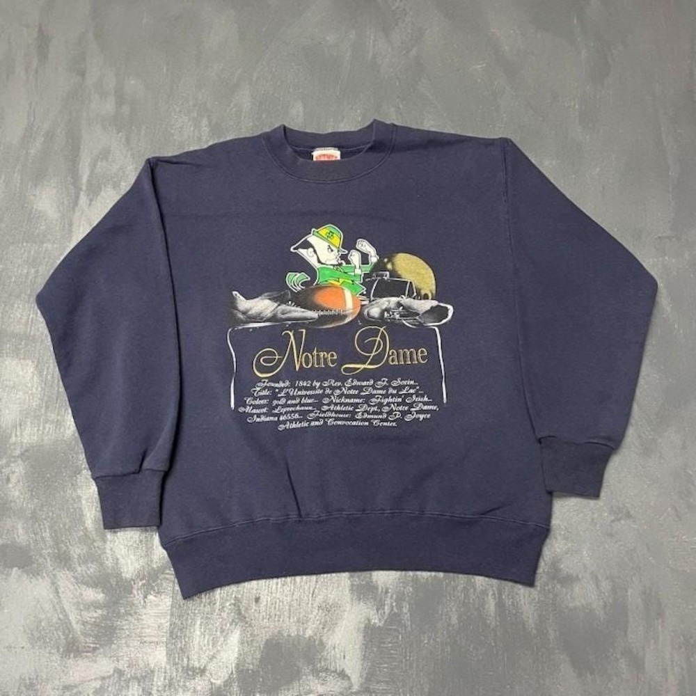 Vintage NCAA Nutmeg Sweatshirt Men Medium Blue 1990s Nutmeg